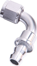 90 Deg Push Lock End -4AN Silver No Clamp Required AF403-04S - Aeroflow