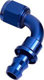 90 Deg Push Lock End -6AN Blue No Clamp Required AF403-06 - Aeroflow