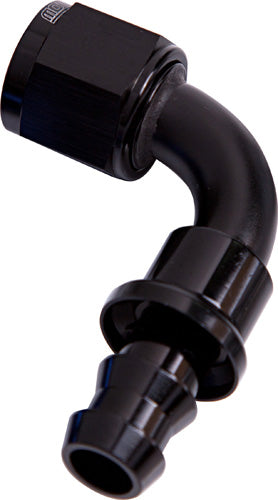 90 Deg Push Lock End -8AN Black No Clamp Required AF403-08BLK - Aeroflow