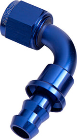 90 Deg Push Lock End -10AN Blue No Clamp Required AF403-10 - Aeroflow