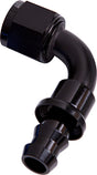 90 Deg Push Lock End -10AN Black No Clamp Required AF403-10BLK - Aeroflow