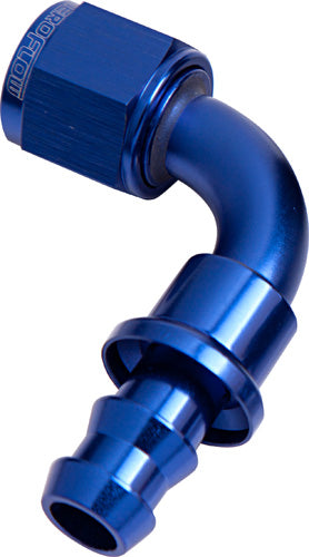 90 Deg Push Lock End -12AN Blue No Clamp Required AF403-12 - Aeroflow