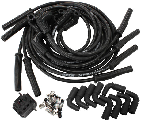 Universal Black Spark Plug Leads LS1 LS2 LS3 90 Degree GM AF4030-32139 - Aeroflow