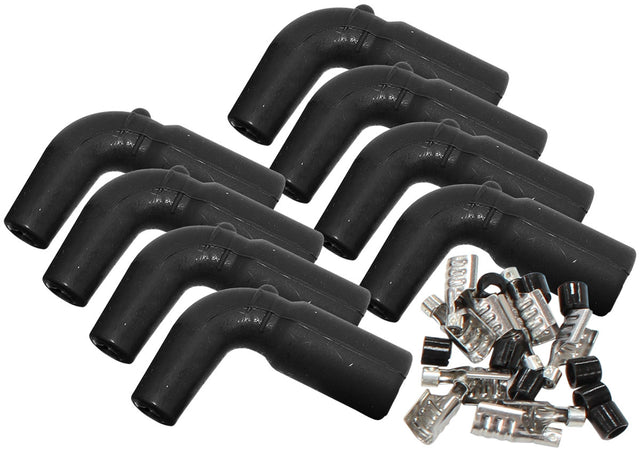 Coil Boots & Term LS (8 Pack) 90 Deg. 8 Boots & 8 Terminals AF4030-3303-8 - Aeroflow