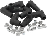 Low Profile 90 Deg Spark Plug 8 Boots & 8 Terminals Black AF4030-3312-8 - Aeroflow