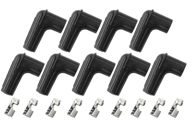9 x Spark Plug Boots, Terminals 90 Deg. 9 Boots & 9 Terminals AF4030-8850 - Aeroflow