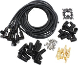 Ceramic Univ 90 Deg Lead Set Black 90 Plug Ends Std HEI V8 AF4038-31233C - Aeroflow