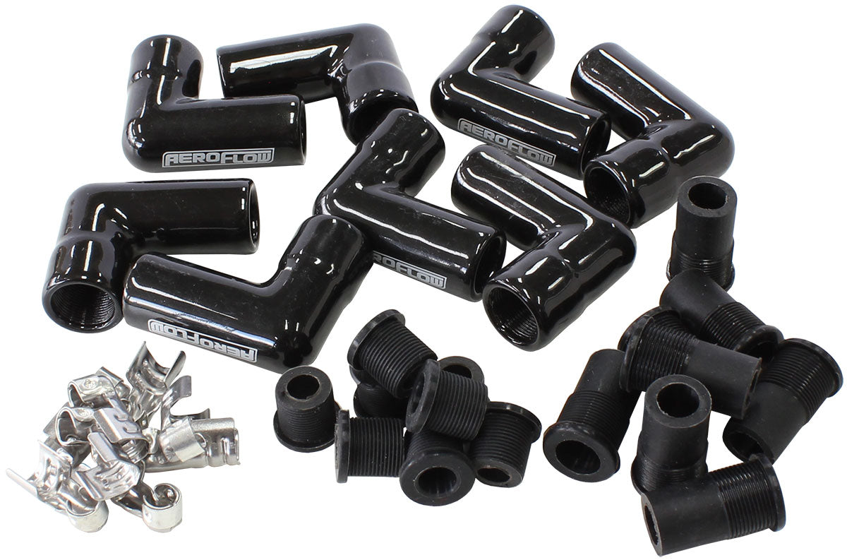 Ceramic 90 Boots & Terminals 8 Boots & 8 Terminals 90 Deg Re AF4038-3311C-8 - Aeroflow