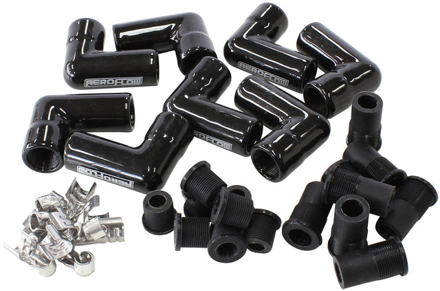 Ceramic 90 Boots & Terminals 8 Boots & 8 Terminals 90 Deg Re AF4038-3311C-8 - Aeroflow