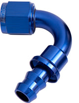 120 Deg Push Lock End -6AN Blue No Clamp Required AF404-06 - Aeroflow