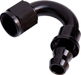 150 Deg Push Lock End -4AN Black No Clamp Required AF405-04BLK - Aeroflow
