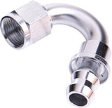 150 Deg Push Lock End -4AN Silver No Clamp Required AF405-04S - Aeroflow