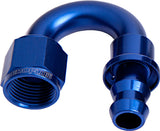 180 Deg Push Lock End -12AN Blue No Clamp Required AF406-12 - Aeroflow