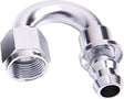 180 Deg Push Lock End -12AN Silver No Clamp Required AF406-12S - Aeroflow