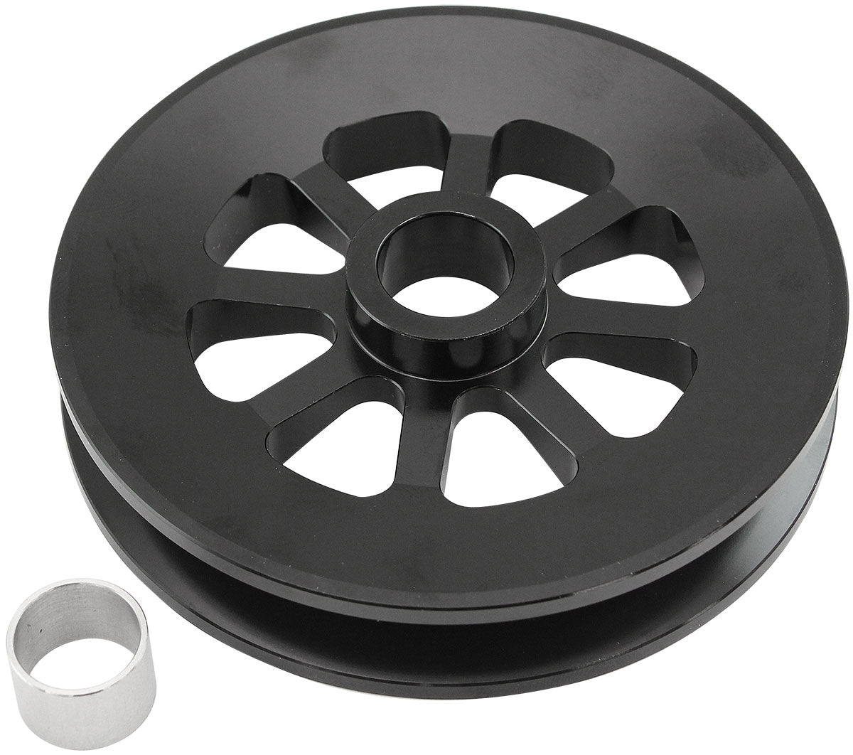 Large Alternator Pulley Chev Ford Ac Delco Oe Style Black AF4080-0000BLK - Aeroflow