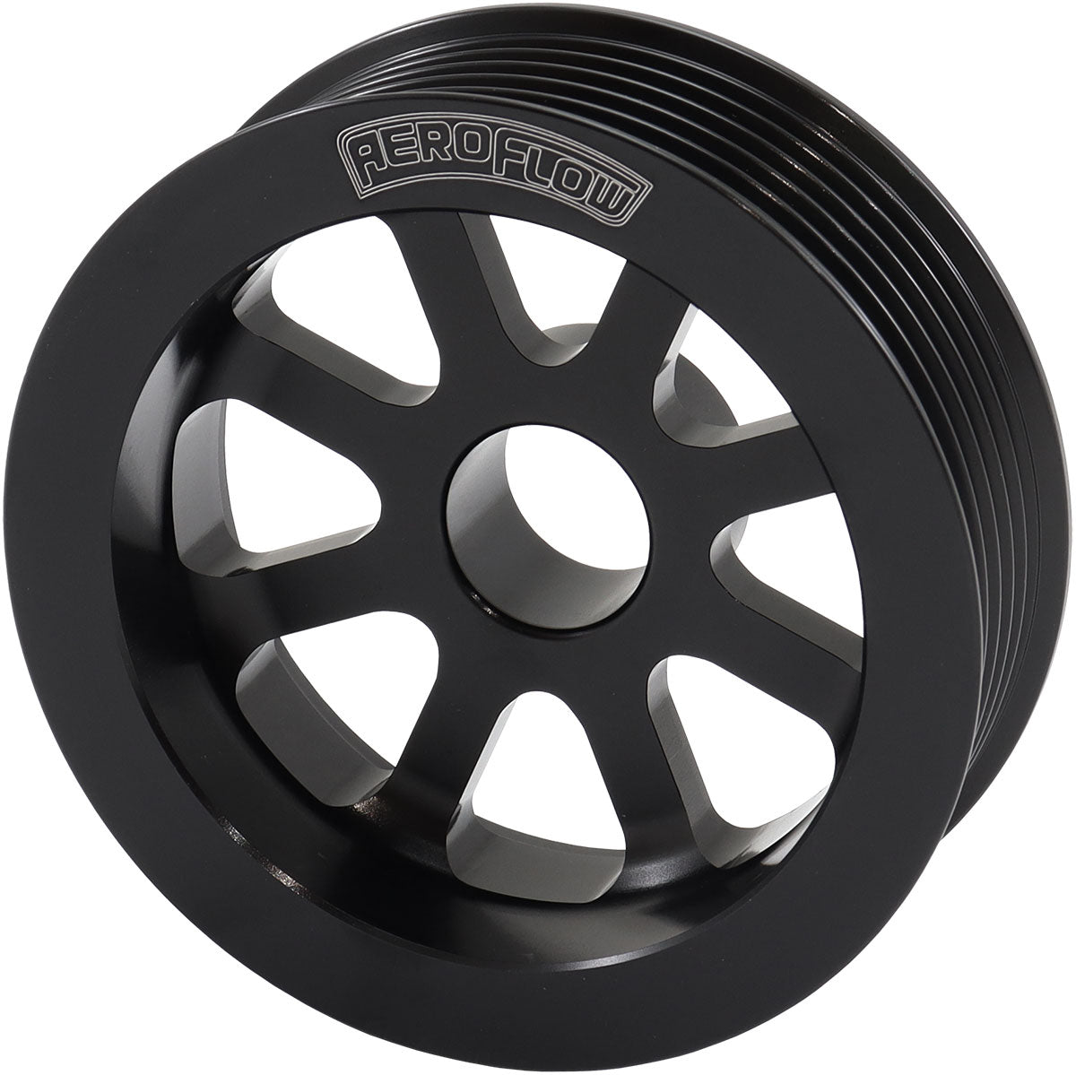 Large Alternator Pulley 4G63 Mitsubishi Evo Only Black 3" AF4080-0005BLK - Aeroflow