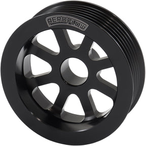 Large Alternator Pulley 4G63 Mitsubishi Evo Only Black 3" AF4080-0005BLK - Aeroflow