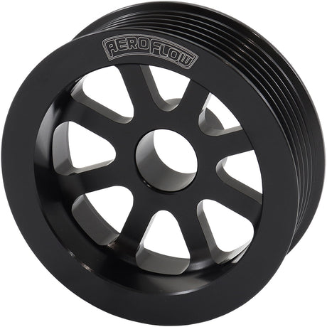 Large Alternator Pulley 4G63 Mitsubishi Evo Only Black 3" AF4080-0005BLK - Aeroflow