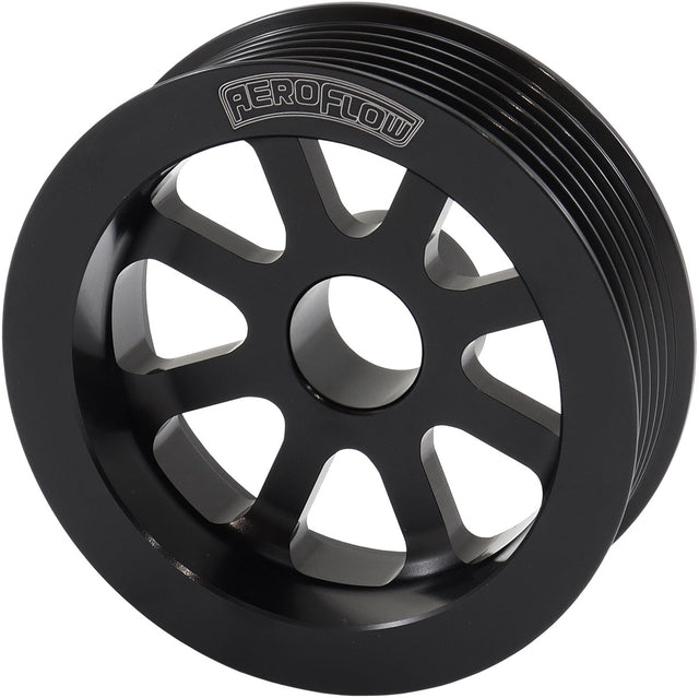 Large Alternator Pulley 4G63 Mitsubishi Evo Only Black 3" AF4080-0005BLK - Aeroflow