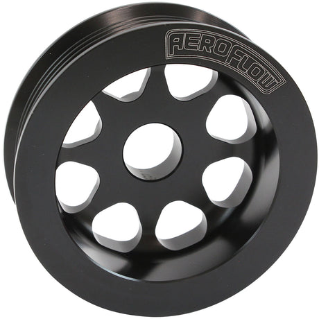 Large Alternator Pulley 2JZ Toyota 1JZ Black 3.3" 82mm AF4080-0006BLK - Aeroflow