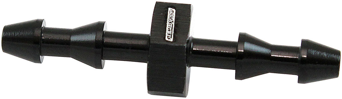 3mm Push Lock Barb Joiner Black 1/8" Male To Male Barb AF410-01BLK - Aeroflow