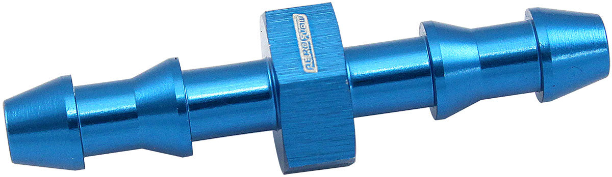 5mm Push Lock Barb Joiner Blue 3/16" Male To Male Barb AF410-03 - Aeroflow