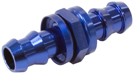 8mm / 5/16" Push Lock Barb Joiner Blue 8mm Male To Male AF410-05 - Aeroflow