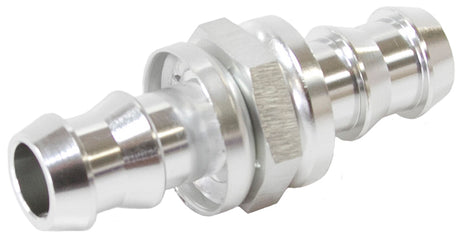 8mm / 5/16" Push Lock Barb Joiner Silver 8mm Male To Male AF410-05S - Aeroflow
