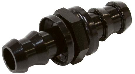 8mm To 3/8" / -6 Push Lock Hosejoiner Black Male To Male AF410-06-05BLK - Aeroflow