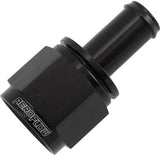 Female -10AN To 1/2" Barb Black With Tube Nut AF411-10-08BLK - Aeroflow