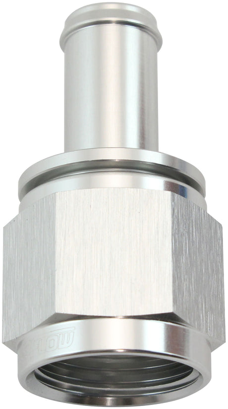 Female -10AN To 1/2" Barb Silver With Tube Nut AF411-10-08S - Aeroflow