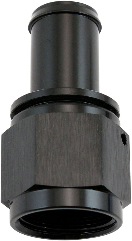Female -10AN To 5/8" Barb Black With Tube Nut AF411-10BLK - Aeroflow