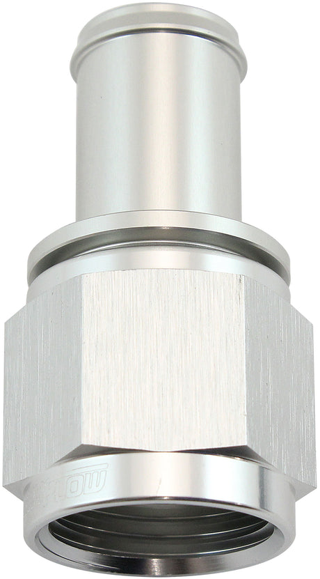 Female -10AN To 5/8" Barb Silver With Tube Nut AF411-10S - Aeroflow