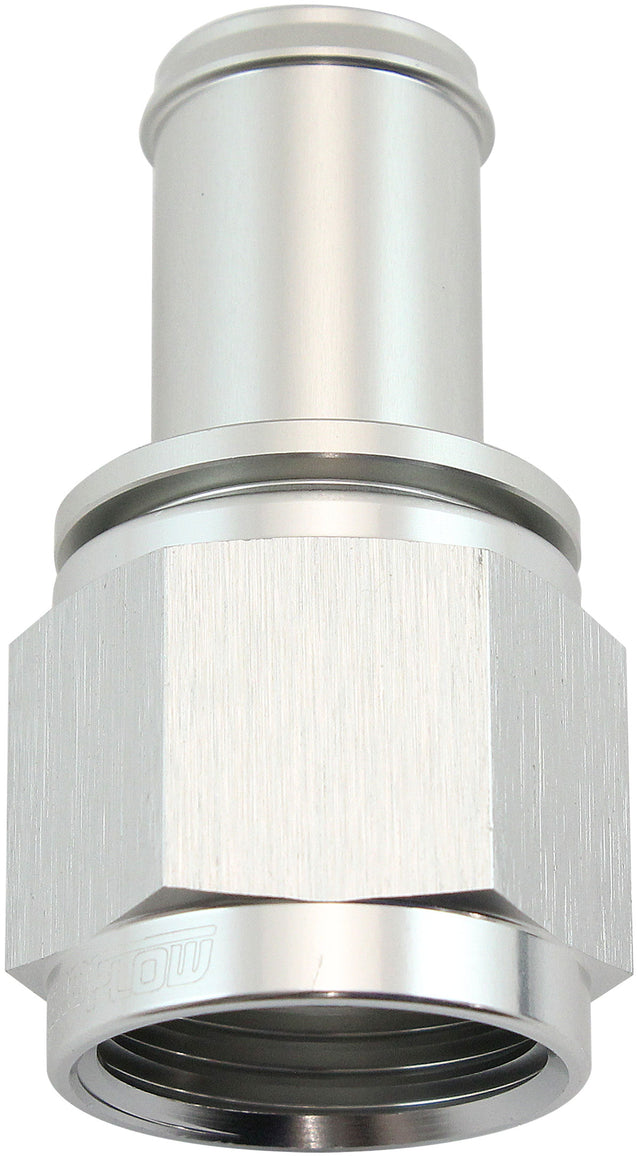 Female -10AN To 5/8" Barb Silver With Tube Nut AF411-10S - Aeroflow