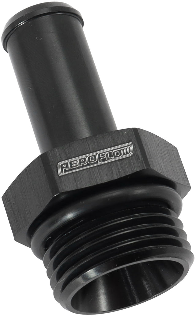 -10ORB To 1/2" Push On Barb Black Straight Barb AF414-10-08BLK - Aeroflow