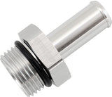 -10ORB To 1/2" Push On Barb Silver Straight Barb AF414-10-08S - Aeroflow