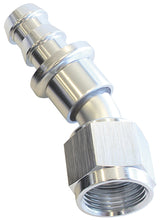 30 Deg Push Lock End -8AN Silver No Clamp Required < 15PSI AF417-08S - Aeroflow