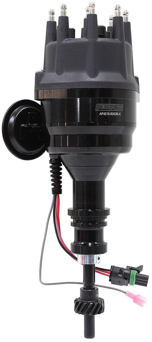 SB Ford 289 302W Ready To Run Dist, Vac Adv SBF Black Cap AF4210-8352BLK - Aeroflow