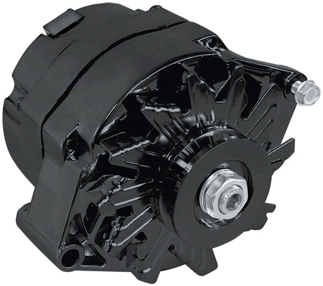 GM Black 140 Amp 1 Or 3 Wire Chev Style Alternator V Belt Pulley AF4270-1140 - Aeroflow