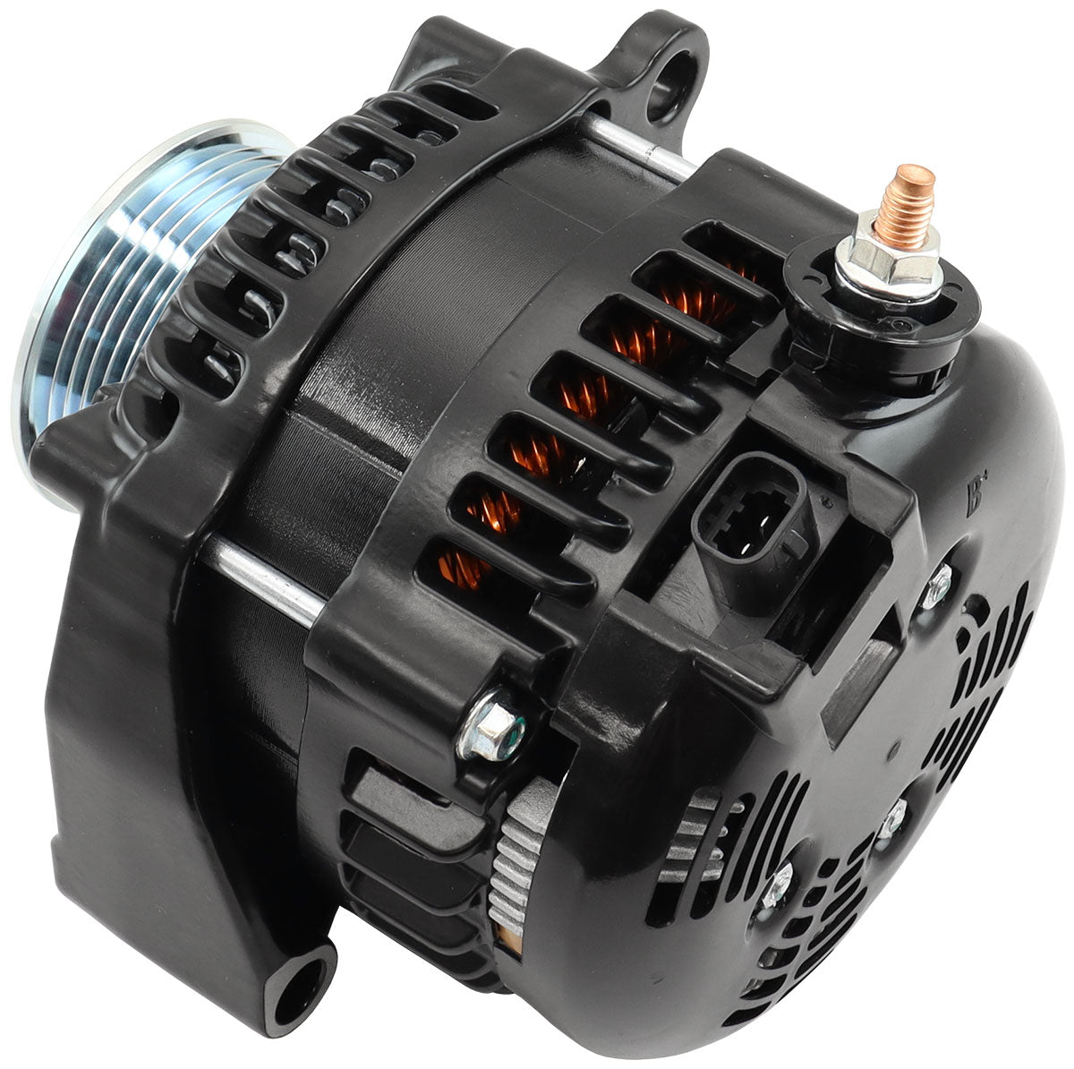 GM LS Alternator Non Ecu Control 185 Amp Black AF4274-2000 - Aeroflow
