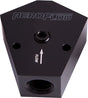 Fuel Block 3/8 - 3/8 In - Out Black 1/8" NPT Port AF451-08BLK - Aeroflow