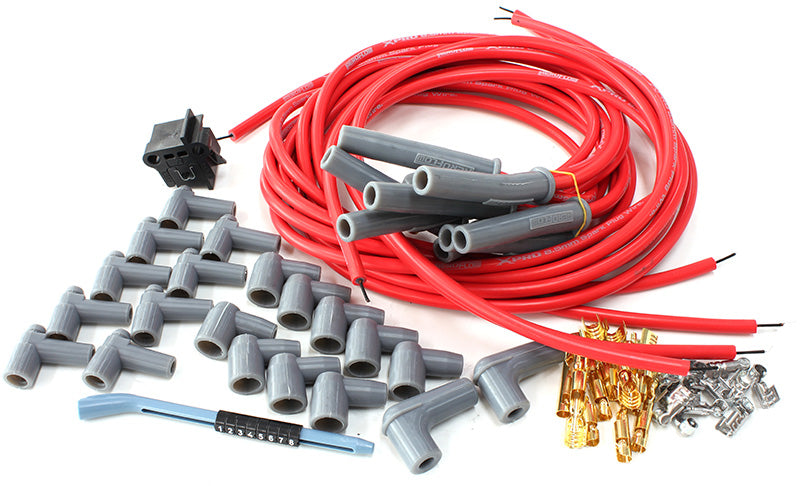 Universal Red Straight Spark Plug Leads Points & HEI AF4530-31199 - Aeroflow