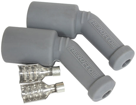 Coil Boots & Terminals LS 45 Deg 2 Boots, Terminal Grey AF4530-3304 - Aeroflow