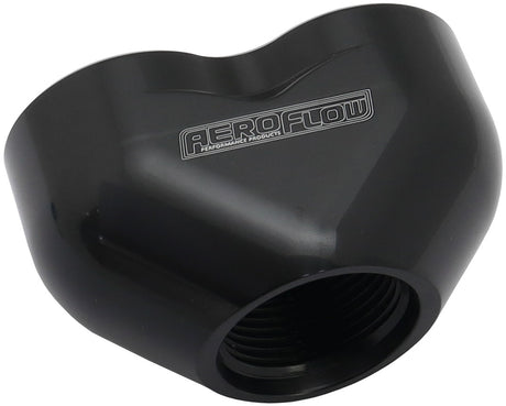 -16AN To 2 x -12AN Female ORB U Block Black AF455-16-12BLK - Aeroflow
