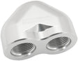 -16AN To 2 x -12AN Female ORB U Block Silver AF455-16-12S - Aeroflow