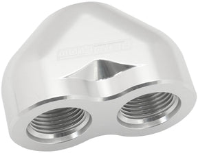 -16AN To 2 x -12AN Female ORB U Block Silver AF455-16-12S - Aeroflow