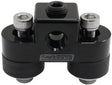 Pressure Sensor Block Black 3 x 1/8" NPT Port Mount Rubber AF456-01BLK - Aeroflow