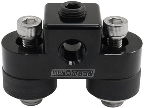 Pressure Sensor Block Black 3 x 1/8" NPT Port Mount Rubber AF456-01BLK - Aeroflow