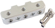 Pressure Sensor Block Silver 9 x 1/8" NPT Port Mount Log AF456-03S - Aeroflow
