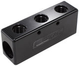 3X -6ORB 2X -8ORB Distributionblock Black Compact Style AF456-08-06BLK - Aeroflow
